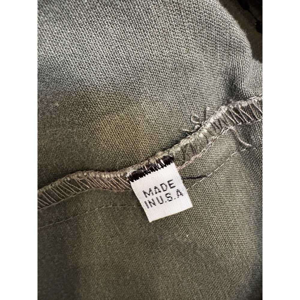 Jaded by Knight Green Military-style Blazer Jacket with Leather & Crystals  Sz M - Picture 9 of 10